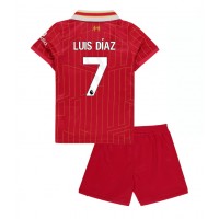 Liverpool Luis Diaz #7 Koti Peliasu Lasten 2024-25 Lyhythihainen (+ Lyhyet housut)